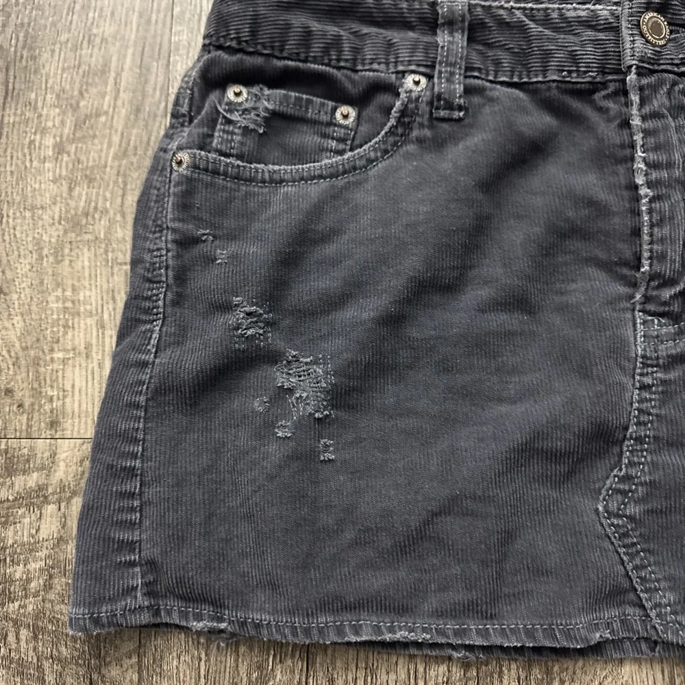 Vintage Y2K American Eagle Corduroy Mini Skirt Distressed